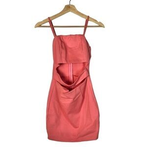 Revolve By the Way Coral Cut Out Bodycon Mini Dress XS